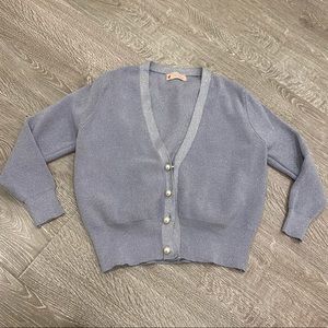 Vintage rulex cardigan with pearl button